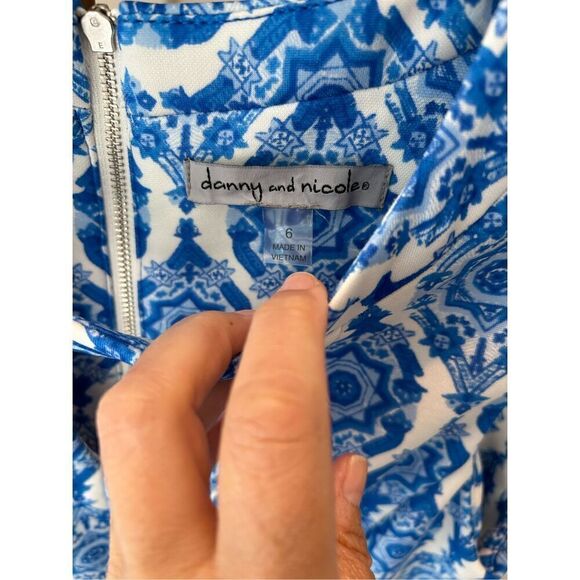 Danny & Nicole Women's Tribal Geometric Printed Fit and Flare A-Line Shift Dress - Picture 4 of 9